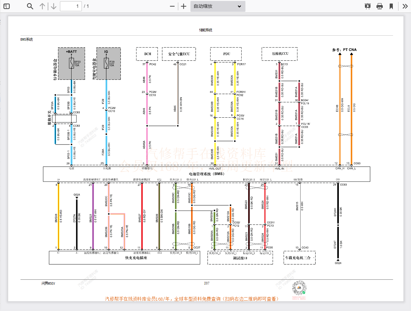 汽車維修手冊電路圖