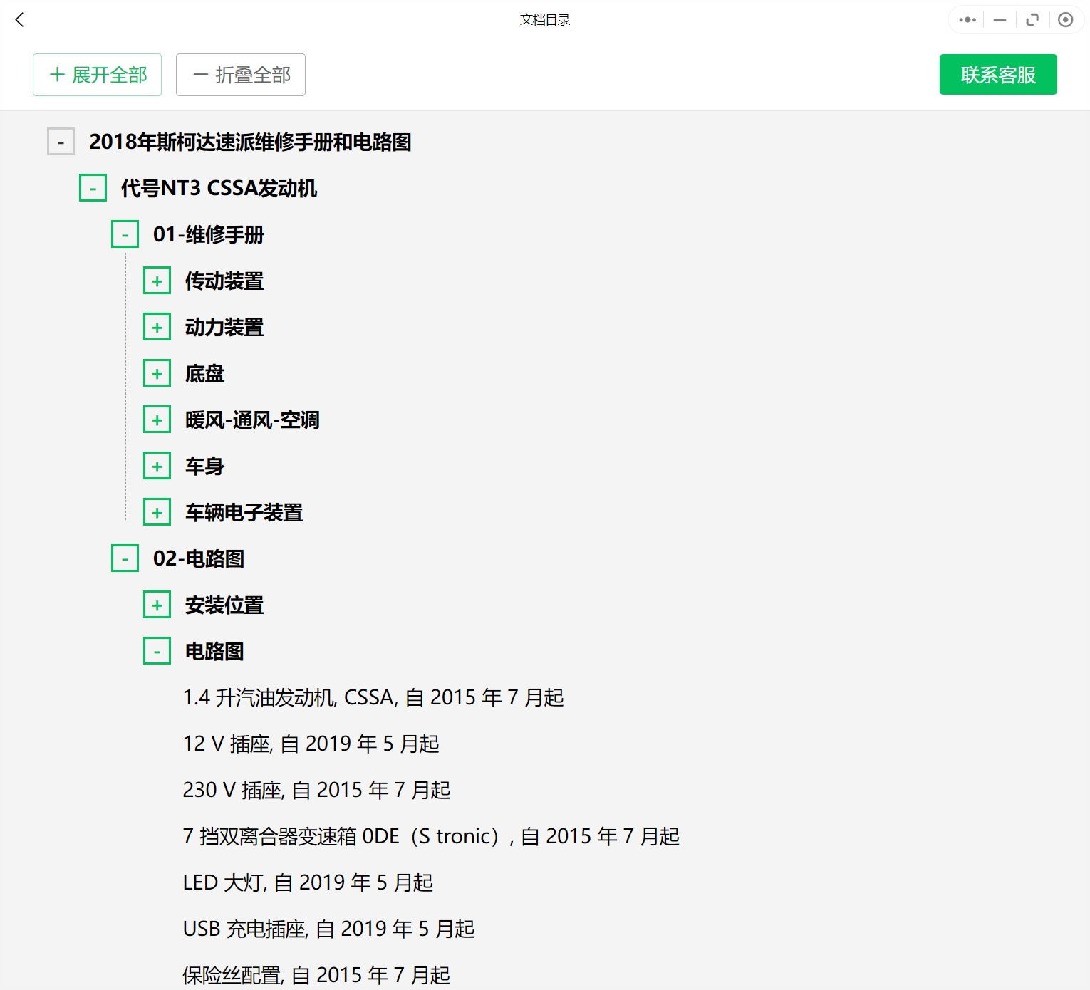 2008-2019年斯柯達(dá)汽車維修手冊(cè)和電路圖[資料更新]