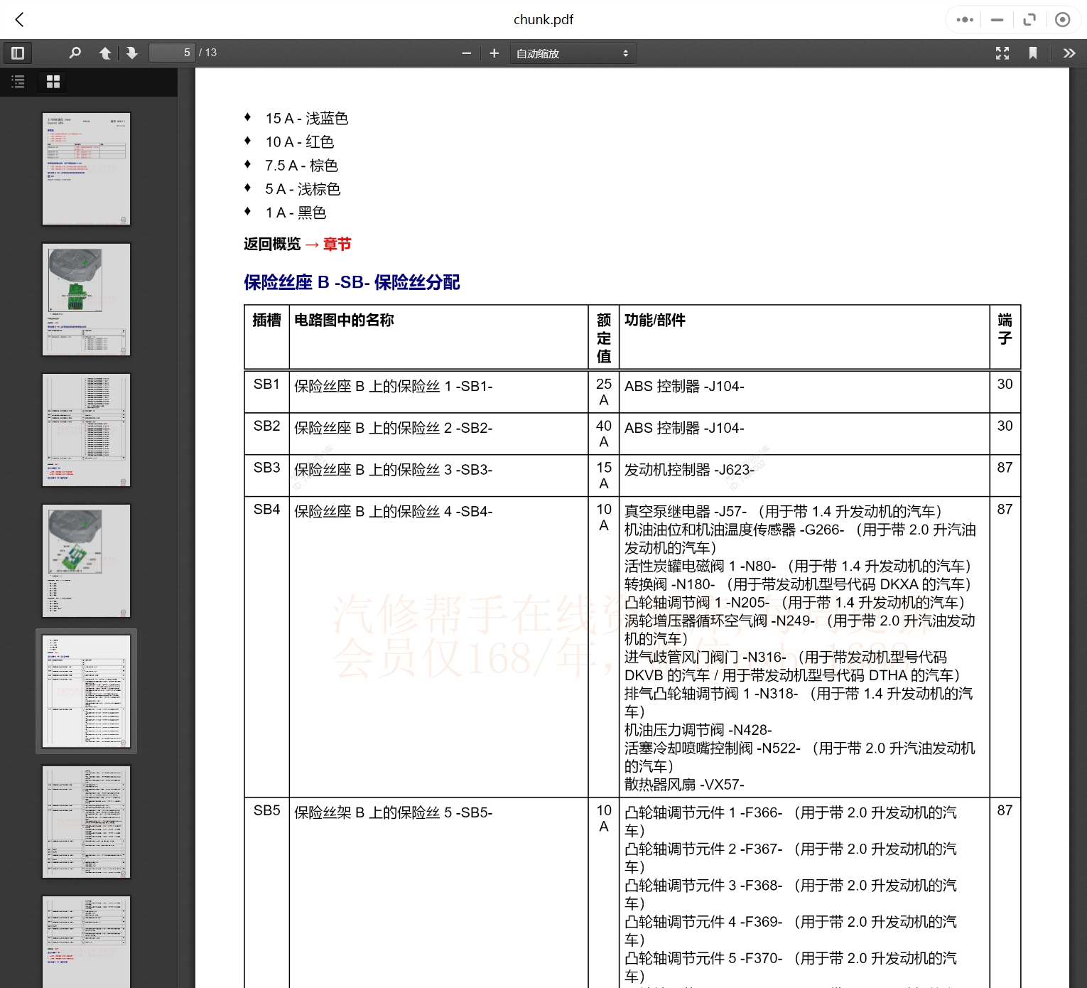 2008-2019年斯柯達(dá)汽車維修手冊(cè)和電路圖[資料更新]