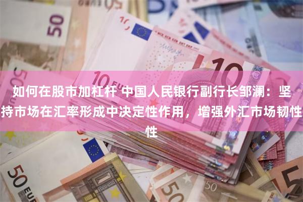 如何在股市加杠杆 中国人民银行副行长邹澜：坚持市场在汇率形成中决定性作用，增强外汇市场韧性